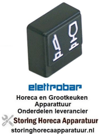 185345615 -Druktaster grootte 23x23mm zwart programma Elettrobar