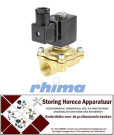H038370911 - Magneetventiel 240V aansluiting 1/2"  Rhima