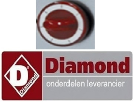 138.612.070.00 - Knop rood voor oven fornuis DIAMOND