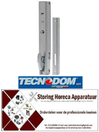 457701711 - Ovenscharnier met tegenstuk bevestigingsafstand 142mm gleufafstand 12mm TECNODOM