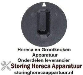 381110365 -  Knop schakelaar nulstreep ø 44mm as ø 3,5x3,5mm zwart