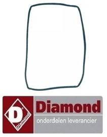197.65201400 -Deurrubber L 330mm B 560mm 4-zijdig met 6 bevestigingshaken buitenmaat voor gasfornuis DIAMOND C5FV6-BP