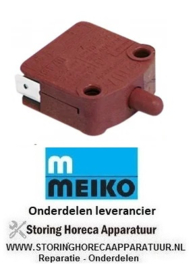 668345060 -Microschakelaar met drukstift pen bediend 250V 16A 1NO aansluiting vlaksteker 6,3mm Meiko