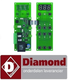 69391310258 - Bedieningsprintplaat voor pizzaoven L 230mm B 80mm aansluiting schroefklemmen DIAMOND GDX