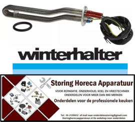P168419114 - Verwarmingselement 3000W 400V VC 3 inbouw ø 47,5mm L 260mm B 33mm H 65mm rondflens aansluiting kabel Winterhalter