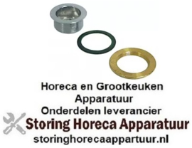 331515043  - Afvoerventiel grootte 2" totale hoogte 31mm AD ø 74mm messing verchroomd