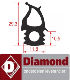 P2380CK9CY -Ovendeurrubber L 510mm B 480mm voor oven DIAMOND DC0E61