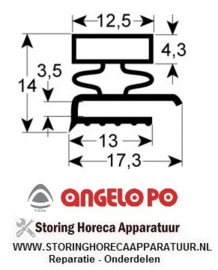 089901657 - Koeldeurrubber B 655mm - L 1555mm buitenmaat Angelo-Po