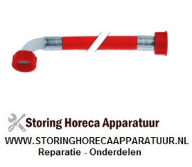 523520463 - Toevoerwaterslang PVC recht-haaks DN12 aansluitingen 3/4" L 2500mm werkdruk 10bar