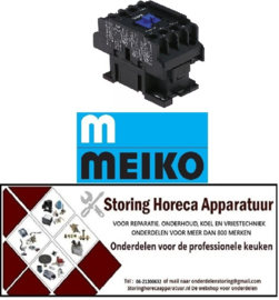 296380204 -Relais AC1 25A 230VAC (AC3/400V) 9A/4kW hoofdcontact 3NO hulpcontact 1NO Meiko