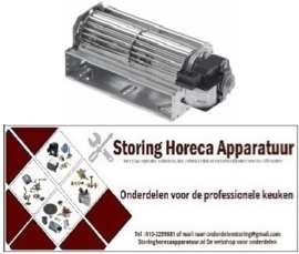170602155 - Dwarsstroomventilator 34 W motorpositie rechts rol ø 60 mm wals L 180 mm -10 tot +50°C