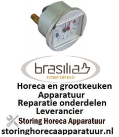 281541256 -Manometer dubbele schaal ø 58mm drukbereik 0-3 / 0-15bar aansluiting keerzijde BRASILIA