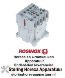 362380839 -Relais AC1 20A 24VAC (AC3/400V) 9A/4kW hoofdcontact 3NO hulpcontact 1NO ROSINOX