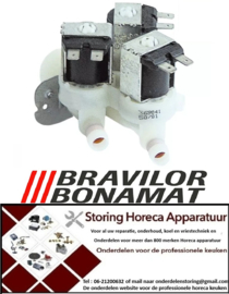 570370185 - Magneetventiel drievoudig recht 230VAC ingang 3/4" uitgang 11,5mm t.max. 90°C Bravilor-Bonamat