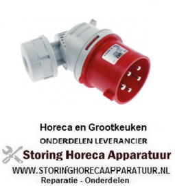 299551220 - Stekker C-Form CEE haaks 5-polig contact 3P+N+PE max. 32A max. spanning 400V bescherming IP44