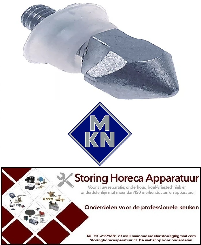 246691780 - Tegenstuk L 24mm H 21mm draad M8 draad L 20mm voor oven MKN