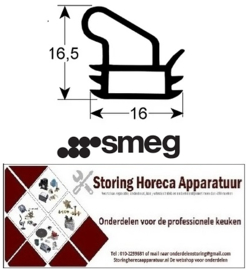 DEURRUBBER SMEG PROFESSIONELE VAATWASSER HORECA EN GROOTKEUKEN REPARATIE RESERVE ONDERDELEN