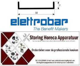 713518299 - Deurrubber L 570mm voor vaatwasser ELETTROBAR E50-E51