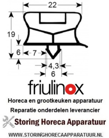 FRIULINOX KOELDEURRUBBERS HORECA KOELKAST EN VRIESKAST 