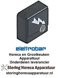 290345660 -Druktaster grootte 23x23mm zwart flits met lens Elettrobar