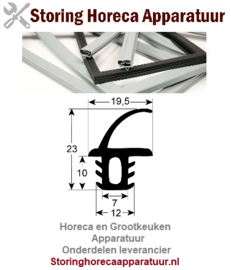 22079299 - Koelcel deurrubber op maat 715 x 1813 model 9299