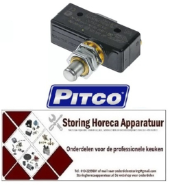 278 345138 - Microschakelaar met drukstift pen bediend 250V 10A 1CO - PITCO