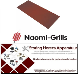 166693452 - Glasplaat L 575mm B 224mm materiaaldikte 4mm voor NAOMI-GRILLS