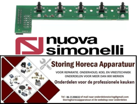 254402399 - Bedieningsprintplaat L 135mm B 34mm koffie machine NuovaSimonelli
