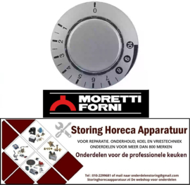 173111467 - Knop thermostaat 1-10 ø 54mm as ø 6x4,6mm afvlakking onder Morreti Forni