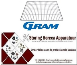 169970126 - Draadrooster B 530mm D 650mm GN 2/1 staal kunststof gecoat GRAM