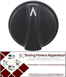 211112658 - Knop nulstreep ø 55mm as ø 6x4,6mm afvlakking boven zwart