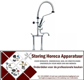 464548814	- Voorspoeldouche met tweegatsmengkraan bovendeel 1/2" met zwenkventiel aansluiting 1/2"