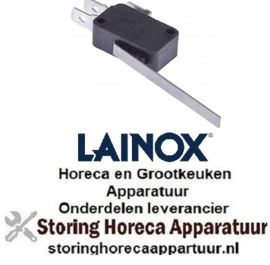 380345254 -Microschakelaar met hendel bediend door hendel 250V 16A 1CO aansluiting vlaksteker 6,3mm LAINOX