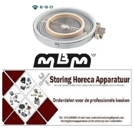 639490139 -Stralingselement ø 250mm 2500W 230V VC 2 energieregeling met temperatuurmelder MBM