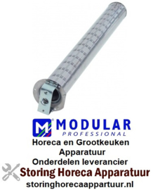 981105160 - Brander staafbrander ø 50mm L 428mm flens B 71mm kookketel flens ø 75mm