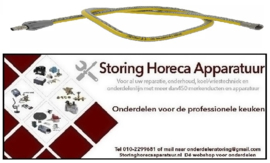 352520856 - Gasslang met steekkoppeling RVS-omvlochten, kunststof gecoat L 1500mm EN 14800