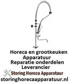 389548805 - Voorspoeldouche met eengatsmengkraan bovendeel 1/2" met zwenkventiel aansluiting 1/2"