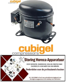 759605013 -Compressor koelmiddel R404a/R507 type ML60TB 1/4HP vermogensverbruik 647W cilinderinhoud 5,68cm³ CSIR Cubigel
