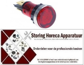 233359026 - Signaallamp ø 12mm 230V rood aansluiting vlaksteker 6,3mm model CM/5