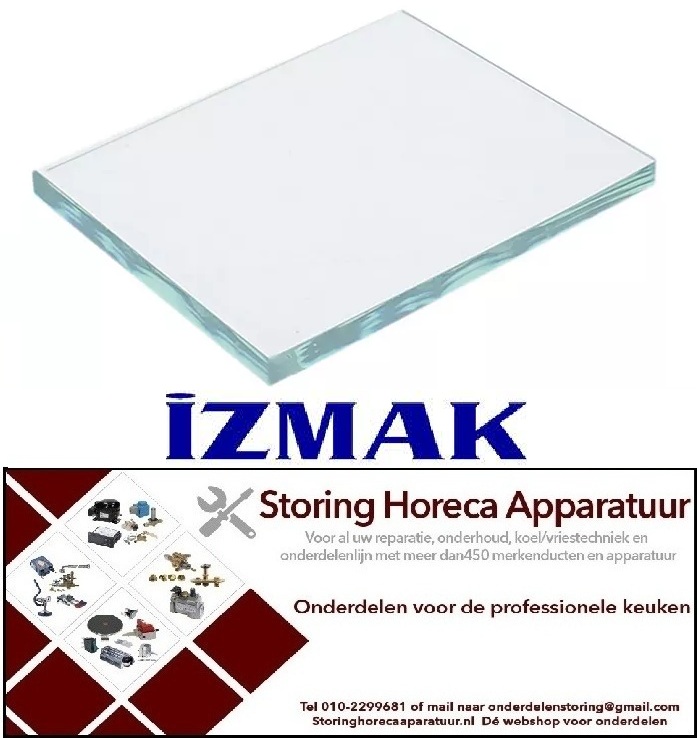 996694500 - Ovenlampglas L 85mm B 85mm voor pizzaoven IZMAK