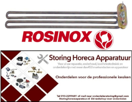 268415270 -Verwarmingselement 2700W 230V - 1 drukflens flens 62x26mm L 335mm B 43mm H 25mm pijp ø 6,3mm ROSINOX