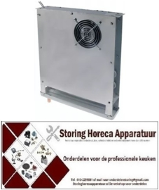 167750439 - Verdamper L 380mm H 425mm dikte 70mm inbouwpositie gecentreerd 150m³/h - 2,25m/s voor koeling