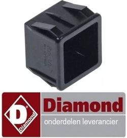 995226072 - Elementhouder zwart voor drukknop vaatwasser DIAMOND