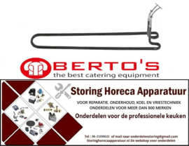 554420593 - Verwarmingselement voor kantelbare pan 1600W 230V L 460mm B 78mm H 95mm aansluiting kabel 2000mm BERTOS