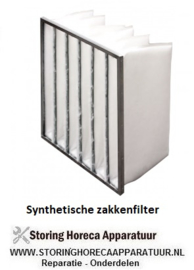 20121101 - Synthetisch zakkenfilter, klasse G4 - IFS35 - B592 X H592 X D360mm - 6 ZAKKEN