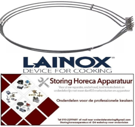 441415827 -Verwarmingselement 9000W 230V VC 3 ID ø 508mm AD ø 526mm L 550mm H 122mm L1 24mm B1 105mm LAINOX