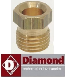 879RTCU900019 - Moer 6 mm voor gasbuis gasfornuis DIAMOND G99/4BF2-N