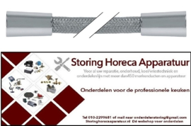 135542065 - Handdoucheslang L 1000 mm t.max. 90 °C met flexibel weefsel werkdruk 10 bar