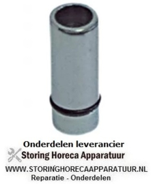 732515047 - Standpijp grootte 3/4" werklengte 28 mm totale hoogte 54 mm AD ø 20 mm messing verchroomd