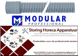 735530587 - Afvoerslang DN28 L 2000mm recht ø binnen 32mm recht ø buiten 40mm slang ø buiten 35mm voor vaatwasser MODULAR